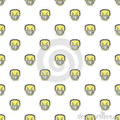 Angry Emoji Graphic Seamless Pattern Cartoon Illustration