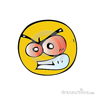 Angry emoticon Stock Photo