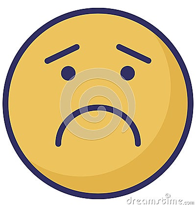 Angry, emoticons Vector Isolated Icon which can easily modify or edit Vector Illustration