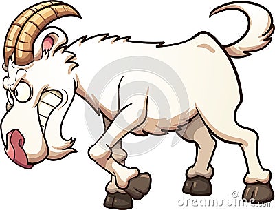 Angry goat Vector Illustration