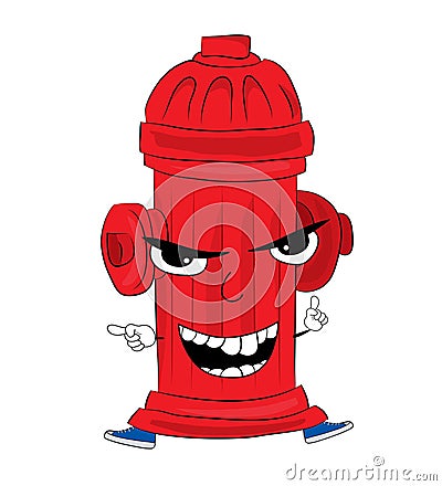 Angry hydrant cartoon Cartoon Illustration