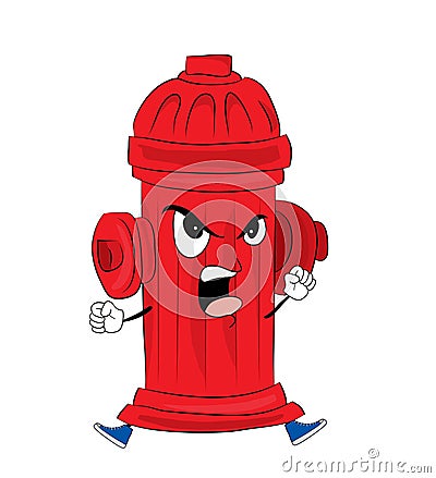 Angry hydrant cartoon Cartoon Illustration