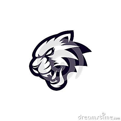 Angry jaguar leopard mascot esport logo designs Stock Photo