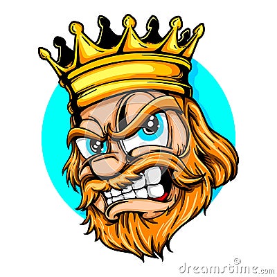 Angry king Vector Illustration