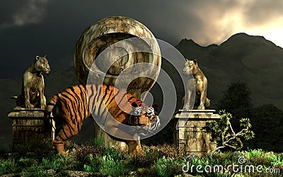 Tiger Eye Monument Stock Photo