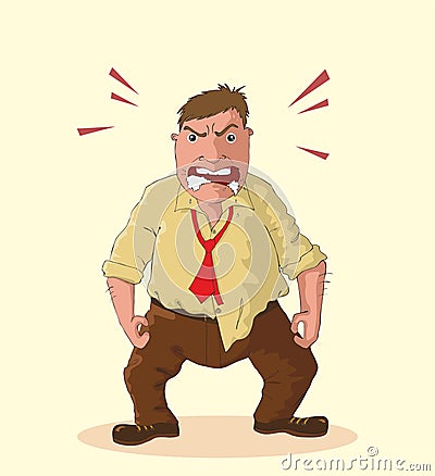 Angry man illustration Vector Illustration