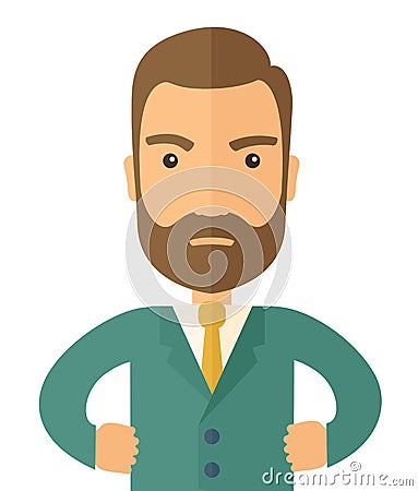 Angry man Cartoon Illustration