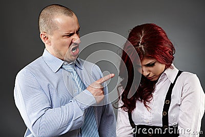 Angry manager Stock Photo