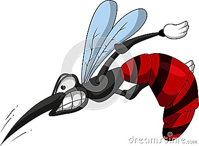 Angry mosquito cartoon Stock Photo