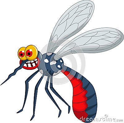 Angry mosquito cartoon Stock Photo