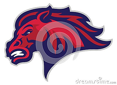 Angry mustang mascot Vector Illustration