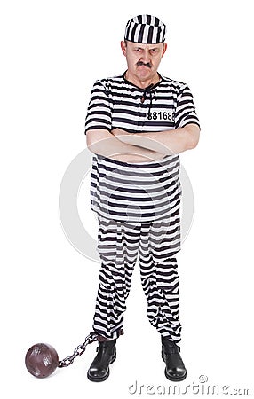 Angry prisoner Stock Photo