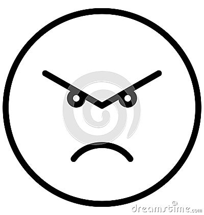 angry, rage Vector Isolated Icon which can easily modify or edit Vector Illustration