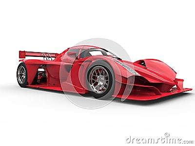 Angry red super race car - beauty shot Stock Photo