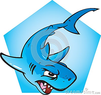 Angry Shark Vector Illustration