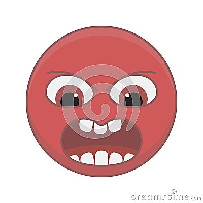 Angry smiley Vector Illustration