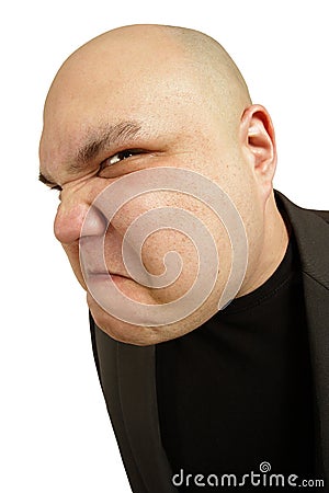 Angry sneer Stock Photo