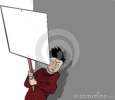 Angry teen protester Stock Photo