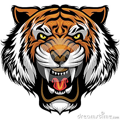 Angry tiger face Vector Illustration