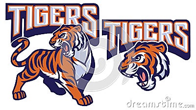 Angry tiger mascot Vector Illustration