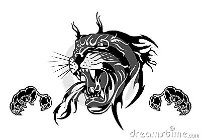 Angry Tiger sports mascot Vector Illustration