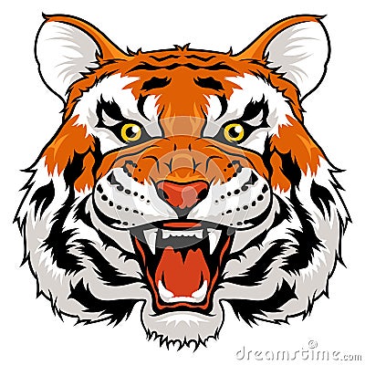 Angry tiger Vector Illustration