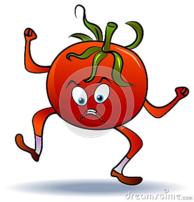 Angry tomato Vector Illustration