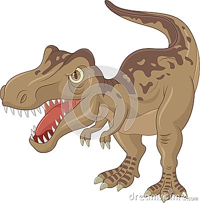 Angry tyrannosaurus cartoon Vector Illustration