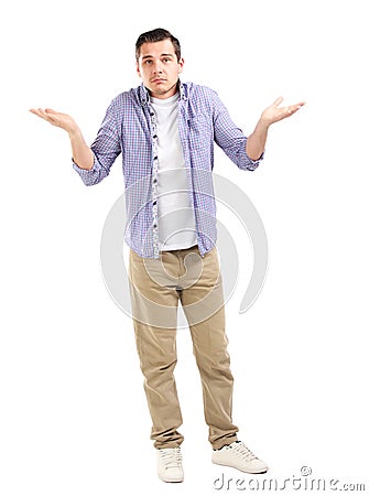 Angry unhappy young man Stock Photo