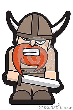 Angry Viking Vector Illustration