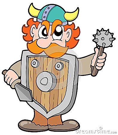 Angry viking warrior Vector Illustration