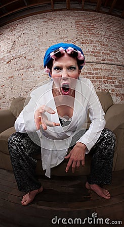 Angry woman Stock Photo