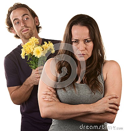 https://thumbs.dreamstime.com/x/angry-woman-man-flowers-27645261.jpg