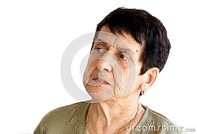 Angry Woman Portrait Stock Photo