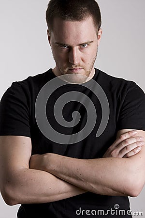 Angry young man Stock Photo