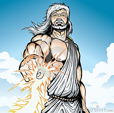 Angry Zeus Stock Photo