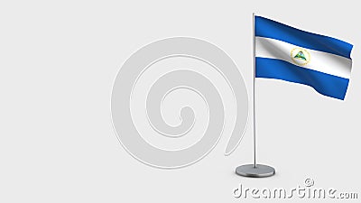 Nicaragua 3D waving flag illustration. Stock Photo