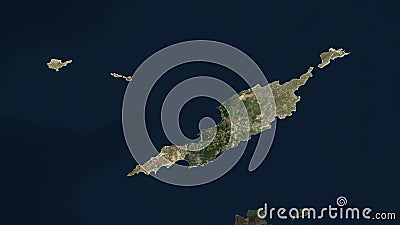 Anguilla highlighted. Low-res satellite Stock Photo