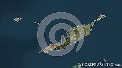 Anguilla outlined. High-res satellite Stock Photo