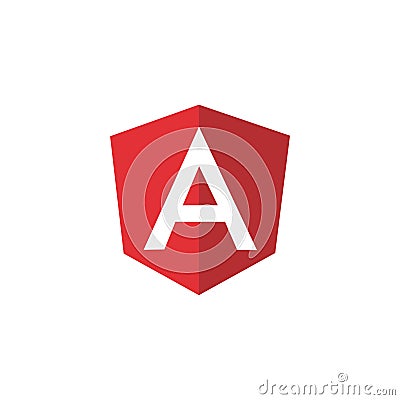 Angular logo editorial illustrative on white background Editorial Stock Photo