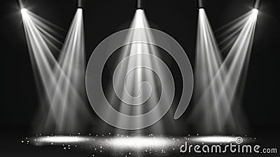 Angular white rays and glares isolated on transparent background. Modern realistic flare effects. Projector flares and Stock Photo