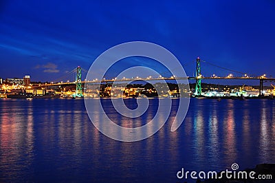 Angus L. Macdonald Bridge in Halifax Stock Photo