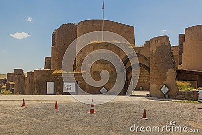 ANI, TURKEY - JULY 18, 2019: Arslan kapisi Gate of the ancient city Ani, Turk Editorial Stock Photo