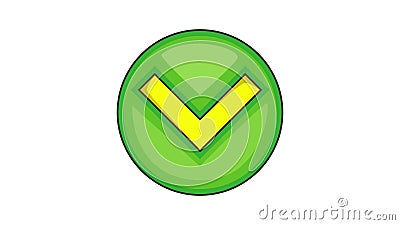 Animação Do ícone De Marca De Seleção De Tique Verde Filme - Vídeo de  cartoon, feito: 224253744