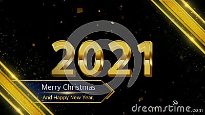 2021 Feliz Natal E Feliz Ano Novo Alteração 2020-2021 Texto Brilhante,  Piscando 2021 Fundo Preto Vídeo 4K Video Estoque - Vídeo de férias,  comemore: 200765613