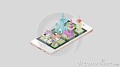 Animaci nieruchomość domowa i handlowa architektura strzela out na mądrze telefon wiszącej ozdoby ekranie budynku i pejzażu miejs Animaci nieruchomość domowa i handlowa architektura strzela out na mądrze telefon wiszącej ozdoby ekranie budynku i pejzażu miejs
