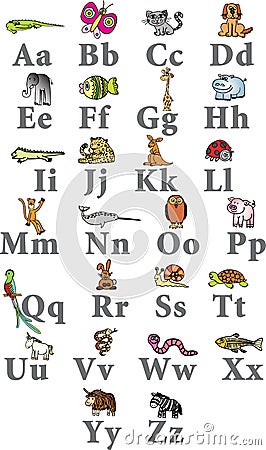 Animal alphabet Stock Photo