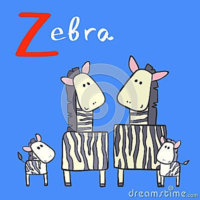 Animal alphabet Vector Illustration