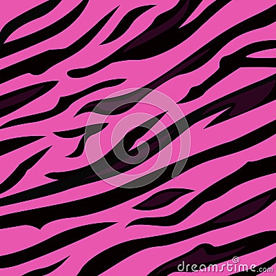 Animal background pattern pink tiger skin texture Vector Illustration