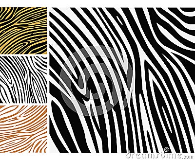 Animal background pattern - zebra skin print Vector Illustration